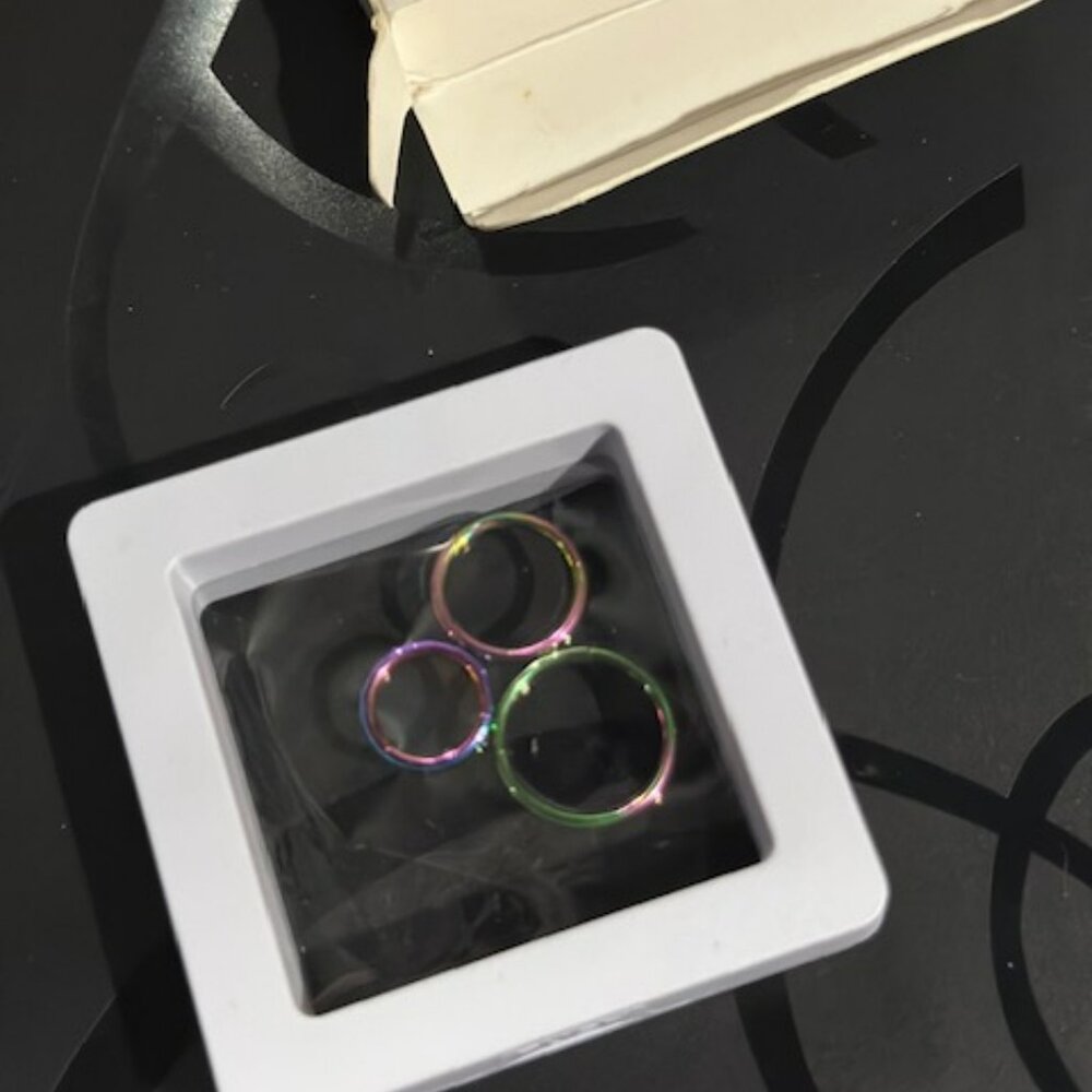 16 G Rainbow Nose Rings 8/10/12mm